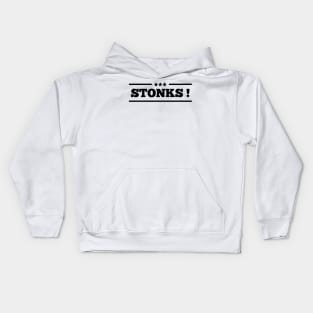 Stonks! (White) Kids Hoodie